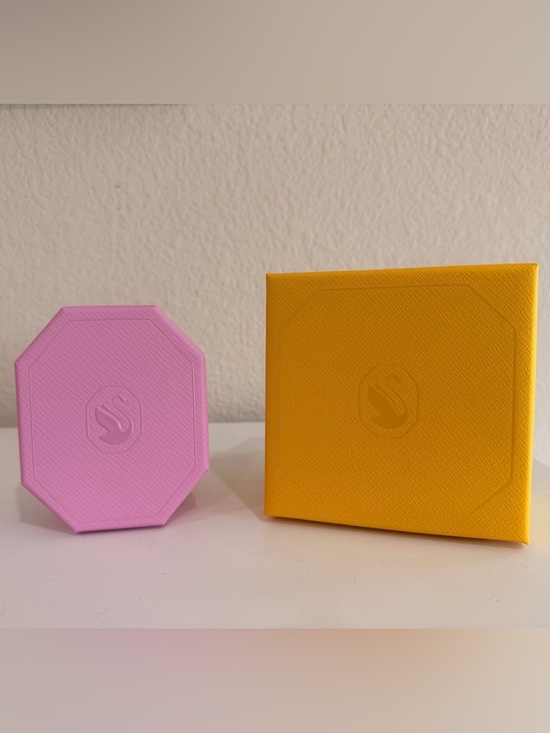 Swarovski Jewelry - Swarovski Pink Octagonal Jewelry Box & Yellow Square Box
